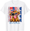 America Land Of The Free Highland Cow 4th of July America 1776-2026 Land of The Free Highland Cow 4th of July T-Shirt - White