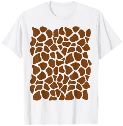 Funny Giraffe Pattern Lazy Halloween Costume T-Shirt