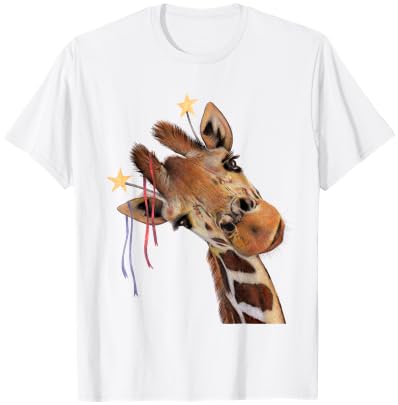 'Good Time Giraffe' Party Animal Drawing T-Shirt Clothing T-Shirt