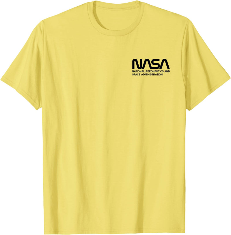 NASA Astronaut Teddy-Bear Worm Logo T-Shirt - Lemon Yellow