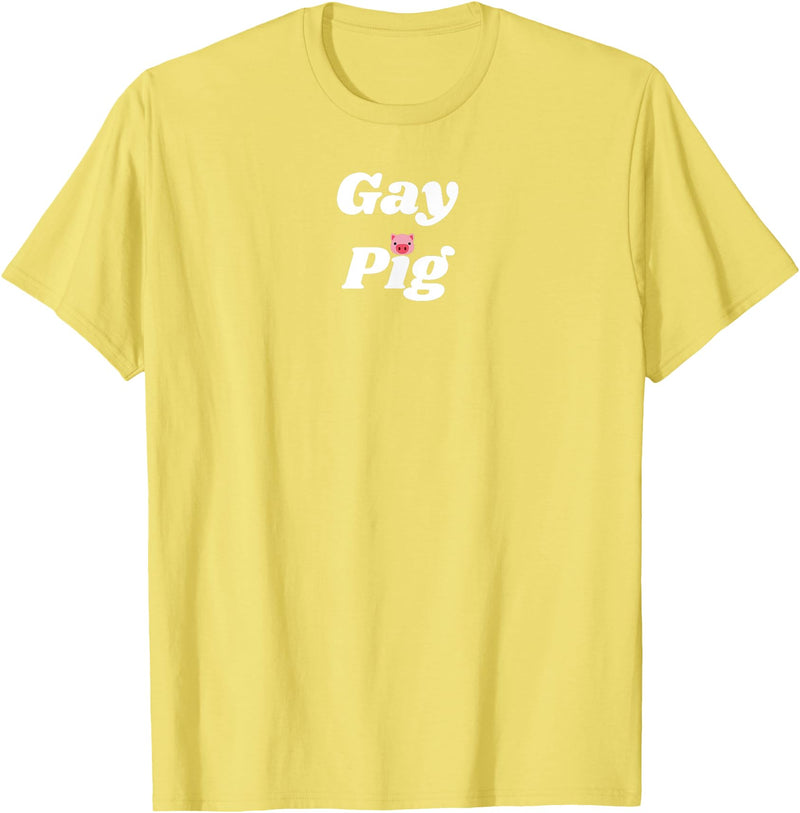 SIB Unique Pig Gifts - See Other Related Gay Pig - pig and piggy gifts for men and women T-Shirt - Lemon Yellow