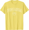 Pig Mom Typography Design Pig Mom Funny Athletic Lettering Pet Owner Mama T-Shirt - Lemon Yellow