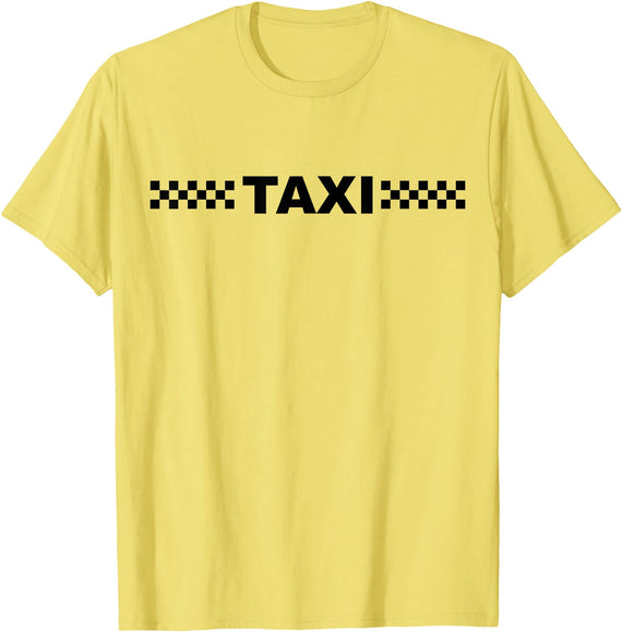 TAXI COSTUME TEE FOR KIDS AND ADULTS Yellow Taxi CAB Costume TEE Halloween T-Shirt - Lemon Yellow