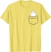 Arctic Polar Bear Gifts And Tees Polar Bear In a Pocket Cute Pocket Polar Bear T-Shirt - Lemon Yellow