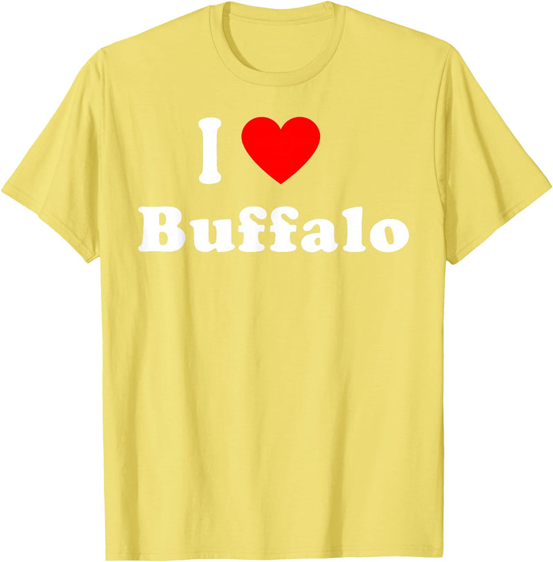 I Love Buffalo City NY Hometown Matching Classic T-Shirt - Lemon Yellow