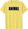 Animal Gym Rabbit Workout Bodybuilding Fitness T-Shirt in Lemon Yellow