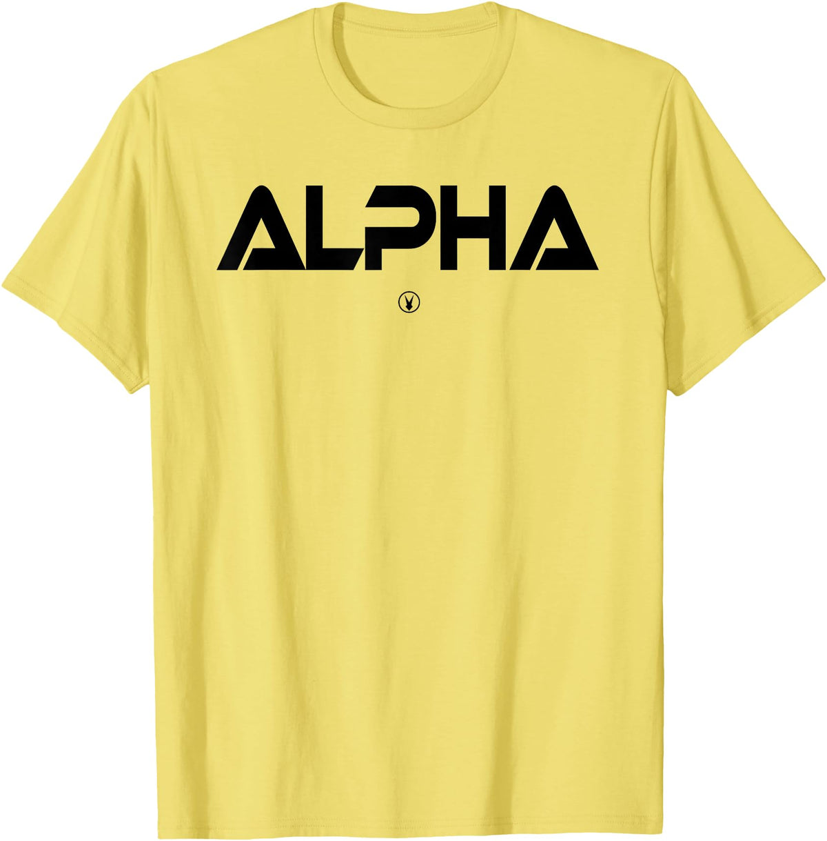 Mens ALPHA Gym Rabbit Workout Bodybuilding Fitness T-Shirt in Lemon Yellow