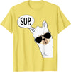 Funny Alpaca Gifts Accessories Alpaca Llama Sup T-Shirt - Lemon Yellow