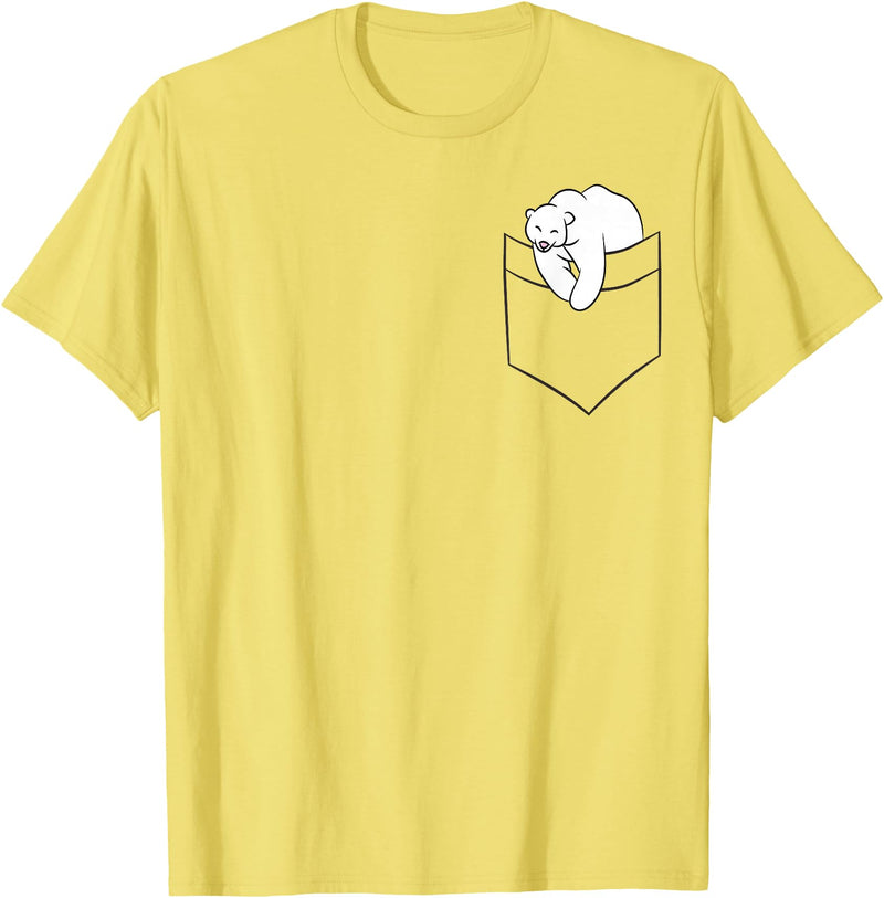 Niedliche Eisbär-Geschenke Polar Bear in Bag Funny Polar Bear in Bag T-Shirt - Lemon Yellow