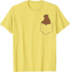 Cute Bear Lover Gifts Grizzly Bear Fake Bag T-Shirt - Lemon Yellow