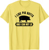 Happy BBQ Apparel I Like Pig Butts And I Cannot Lie Funny BBQ Grilling T-Shirt T-Shirt - Lemon Yellow