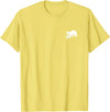 Playful Critter Apparel Co. Polar Bear Minimalist Black and White T-Shirt - Lemon Yellow