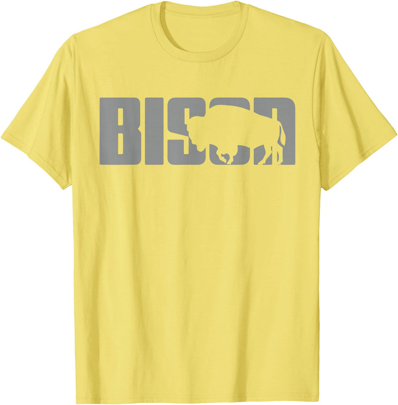 Bison Buffalo Apparel Bison Lover Buffalo Clothing - Buffalo Bison T-Shirt - Lemon Yellow