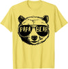 Funny Bear Face Shirt Family Matching Gifts Mens Papa Bear Face Sunglasses Grandpa Granddad Father's Day T-Shirt - Lemon Yellow