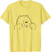 Bär der die Zunge raus steckt Teddi mit Zunge Cute Teddy Who Put Out the Tongue Cute Bear with Tongue T-Shirt - Lemon Yellow