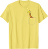 Africa Giraffe Gifts and Giraffe Sayings Cute Giraffe in Bag Cool Large Giraffe Large T-Shirt - Lemon Yellow