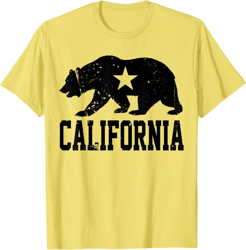 Miftees California Republic Bear T-Shirt - Lemon Yellow