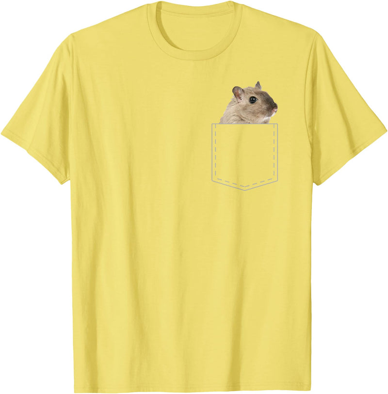 Boys Girls Cute Cool Hamster Lover T-Shirt Gift for Kids T-Shirt - Lemon Yellow
