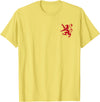 SCOTTISH RED LION Scotland RED Lion Rampant Symbol T-Shirt - Lemon Yellow
