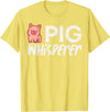 Pig Lover Shirts For Men Women Kids Pig Whisperer Funny Hog Farmer Swine Farm Men Women Kids T-Shirt - Lemon Yellow