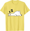 Sleeping Animals Tees And Gifts Llama Sleeping Tired Llama Napping Llama T-Shirt - Lemon Yellow