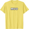 Moo Talking Cow Moo - Funny Cow Goes Moo T-Shirt - Lemon Yellow