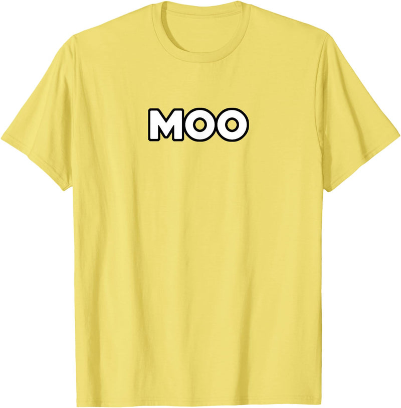 Moo Talking Cow Moo - Funny Cow Goes Moo T-Shirt - Lemon Yellow