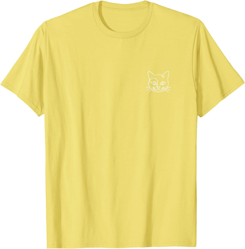 The Cat Head Apparel Co Cat Minimalist T-Shirt - Lemon Yellow
