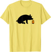 Bear Daddy Little Brown Bottle Popper Pig Head Cleaner Gay Mens T-Shirt T-Shirt - Lemon Yellow