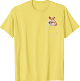 Pocket Hamster Shirt, Funny Hamster in Pocket Gift Tshirt T-Shirt - Lemon Yellow