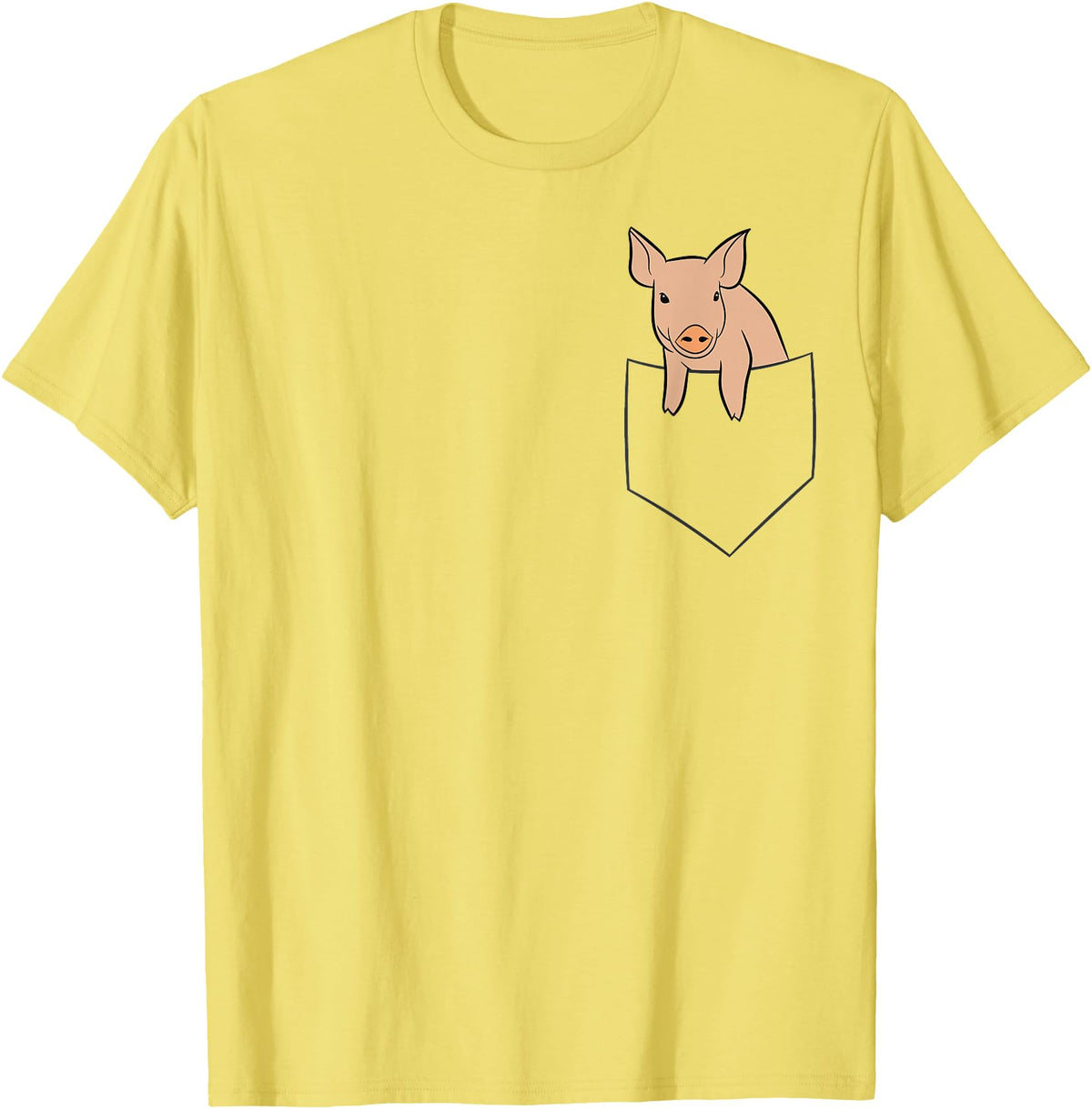 Funny Pig Farmer Gifts Funny Pig in Bag Farm Pig T-Shirt - Lemon Yellow