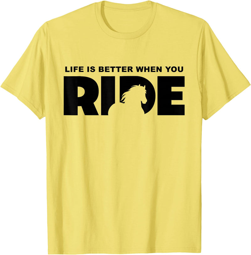 BASBO Horse Riding T-Shirt - Straight - Lemon Yellow