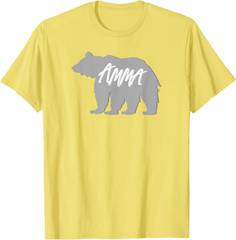 Grandma Granny GG T Shirt Gift SchippTees Amma Bear Icelandic Grandmother Nickname TShirt T-Shirt - Lemon Yellow