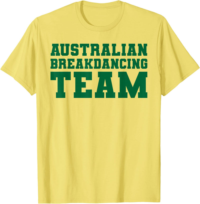 Australian Break Dancer Lazy Halloween Costume Australian Breakdancing Team Costume Funny Break Dancer Mens T-Shirt - Lemon