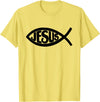 True Believing Christian Tees Jesus Fish T-Shirt - Lemon Yellow