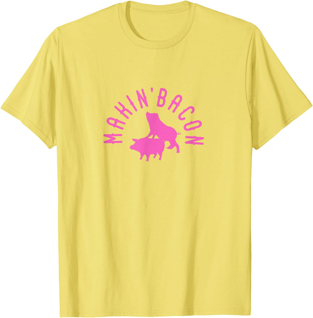 Makin Bacon for Bacon Macon Merch Makin Bacon for Bacon Making Fans T-Shirt - Lemon Yellow