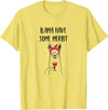 Hilarious Llama Designs Funny Llama Wine Llama Have Some Merlot Graphic T-Shirt - Lemon Yellow