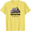American Sable Rabbits for Pet Animal Fans T-Shirt in Lemon Yellow