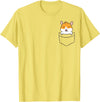 Cute Guinea Pig Tees And Gifts Guinea Pig In A Pocket Cute Pocket Guinea Pig T-Shirt - Lemon Yellow
