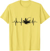 Fishing Pulse Line T-Shirts Fishing Pulse Line Angler Heartbeat T-Shirt - Lemon Yellow