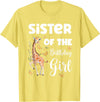 Giraffe Birthday Party by LazyPanda Giraffe Sister of the Birthday Girl Matching Family T-Shirt - Lemon Yellow