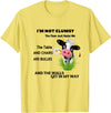 Funny Cow I'm Not Clumsy The Floor Cow I'm Not Clumsy The Floor Just Hates Me The Table T-Shirt - Lemon Yellow
