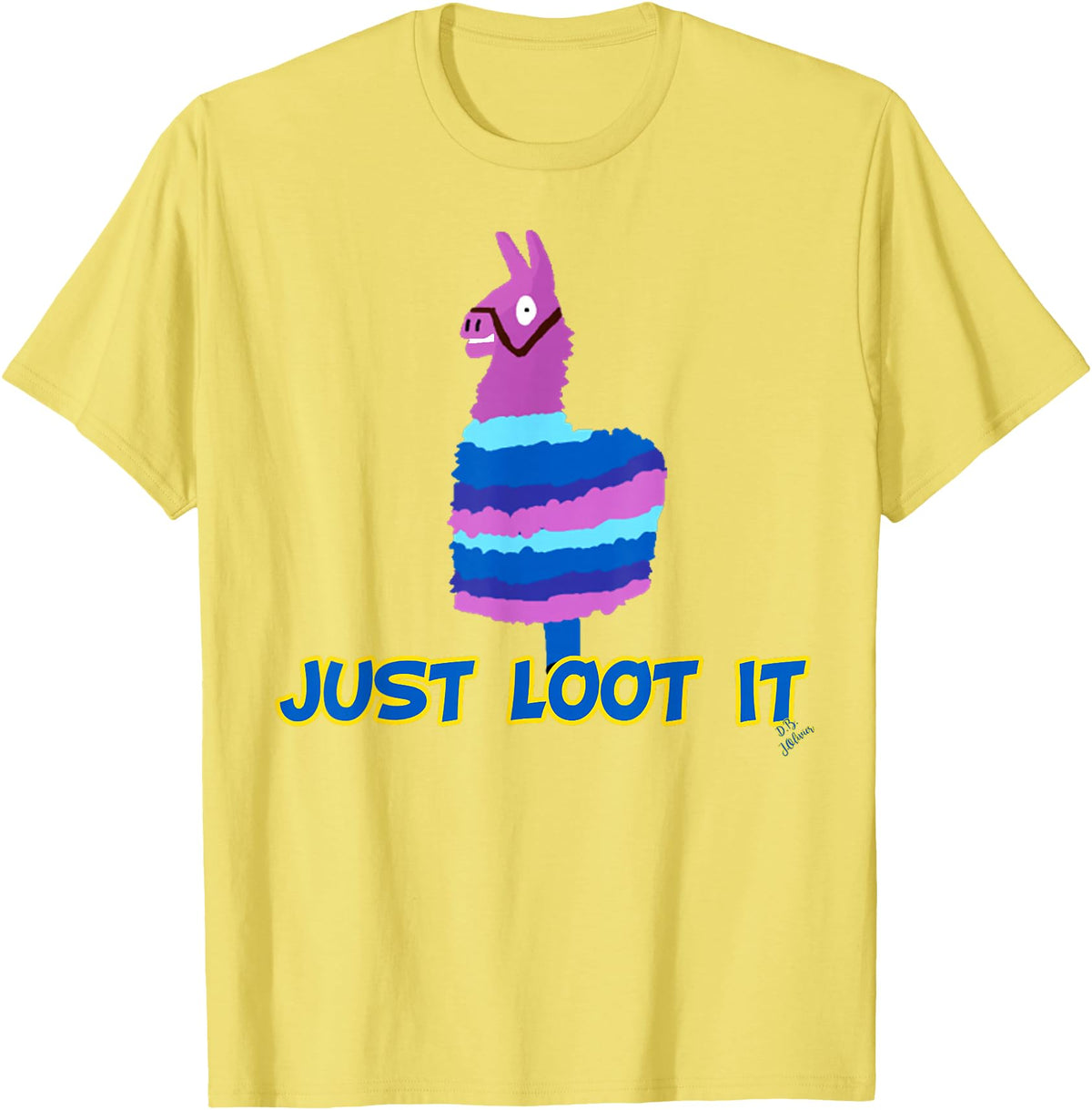 gamer shirts by jean olivier Funny llama outfit gamer outfit just loot it T-Shirt - Lemon Yellow