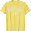 Buffalo NY by Kruzelly Vintage Buffalo New York 716 T-Shirt - Lemon Yellow