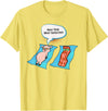 Bacon T Shirt Co Next Time Wear Sunscreen Funny Pig Bacon Sunbathing T-Shirt - Lemon Yellow