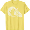 Funny Rabbit Animal Bunny Lover Shadow Play Pun Gift T-Shirt in Lemon Yellow