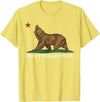 Dont Tread On Us Bear California Patriot Tee Don't Tread On Us California Bear Patriotic T-Shirt - Lemon Yellow