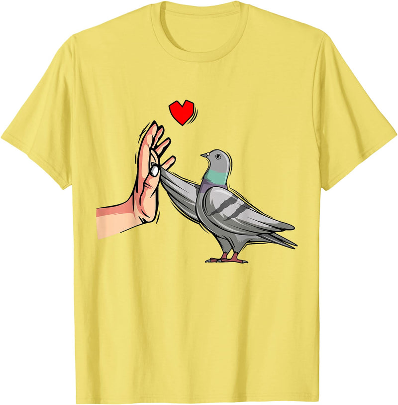 Funny Pigeon Lover Apparel & Gift Designs Pigeon Lover Men Women Kids T-Shirt - Lemon Yellow