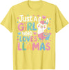 Funny Adorable Llama Lover Just a Girl Who Loves Cute Llamas Gifts for Girls Kids T-Shirt - Lemon Yellow