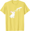 Cute Skeleton Hand Boop Bunny Rabbit Funny Easter Day T-Shirt in Lemon Yellow